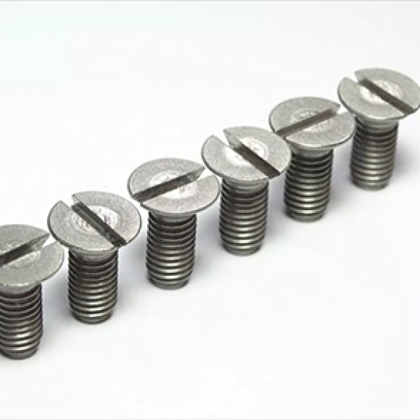 Slotted head threaded screws